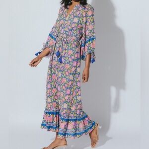 NWT Cleobella Hilo Kaftan Dress / Tahiti Block Print / Size Medium